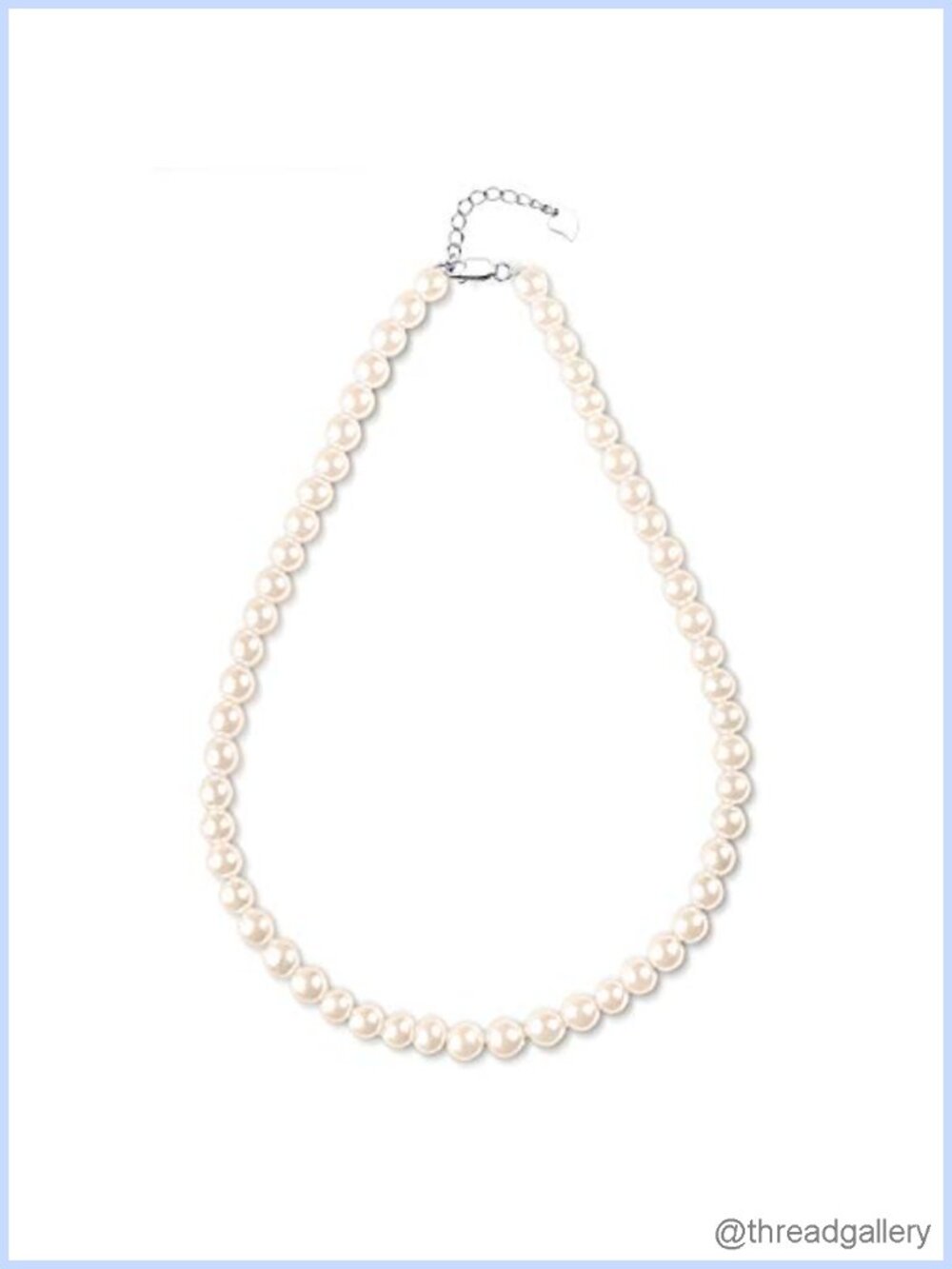 Freshwater Cultured Pearl Necklace 18" Princess Length 925 Sterling Silver Clasp